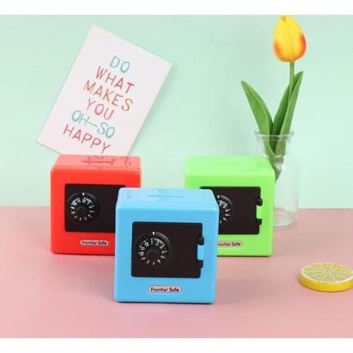 1PC Mini Money Boxes Combination Lock Money Coin Saving Banknote Cash Piggy Deposit Safe Box Storage Case Gift Bank Code