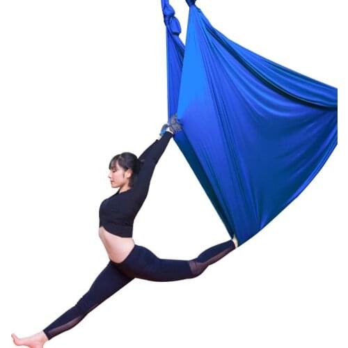 5 meters Elastic Flying Aerial Yoga Hammock Swing Latest Multifunction Anti-gravity Yoga belts for yoga training Yoga for sport