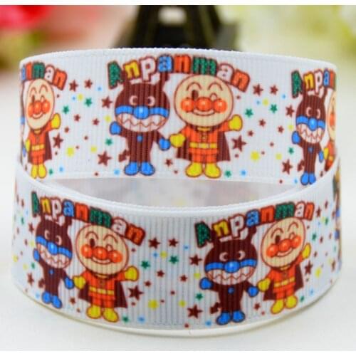 22mm 25mm 38mm 75mm Ruban satin Anpanman Cartoon printed Grosgrain Ribbon Hair Accessories party decoration 10 Yards X-01636