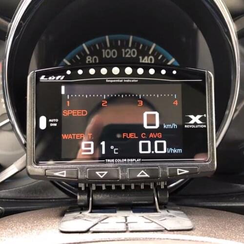 Lufi X1 obd2 Car Speedometer Boost-Gauge Water Temp Air/Fuel Oil Temp Exhaust Gas Temp Multifuntion Gauge Tachometer with LED