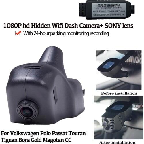 Car DVR Wifi Video Recorder Dash Cam Camera For Volkswagen Polo Passat Touran Tiguan Bora Gold Magotan CC high quality full hd