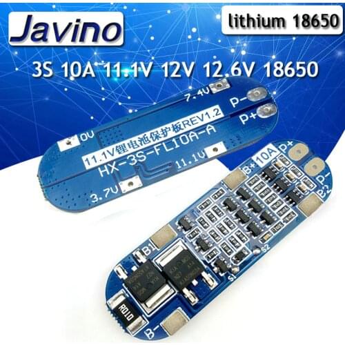 3S 10A 11.1 V 12V 12.6 V 18650 Lithium Battery Charger Board 18650 Li-Ion Battery Charging BMS Protection Module