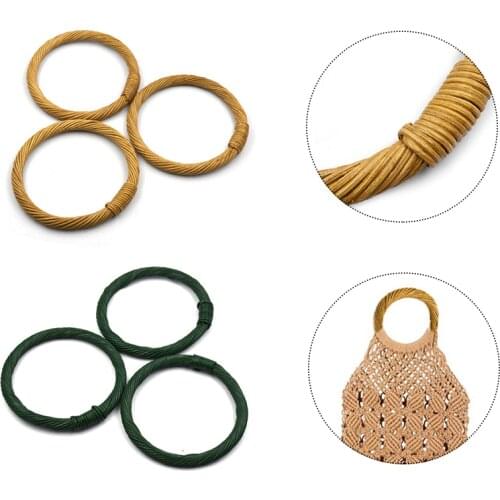 1Pcs Wooden Bamboo Bag Handle Round Shaped Replacement Handle for DIY Handmade Handbag Tote Purse Wallet Frame Bags Accessories