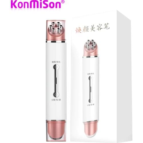 Electric Facial Eye Massager Pen Vibration EMS Rejuvenation Eye Machine Lifting Anti-wrinkle Portable Beauty Device Hot Compress