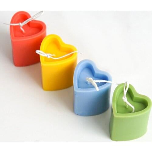 Diy Handmade Candle Mold Candle Making 3d Columnar Heart Shape Plastic Acrylic Mold Resin Soap Cake Chocolate Making Tools