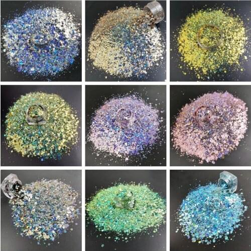 Mixes size Holographic Glitter Dust Laser Mirror Laser Powder For Makeup Lipgloss Eyeshadow Body Nail Resin Crafts Jewlery