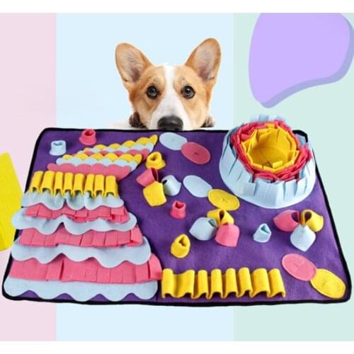 Pet Dog Toys Puzzle Sniffing Mat Cat Sniffing Blanket Interactive Blanket Puzzle Sniffing Mat Dog Snuffing Mat