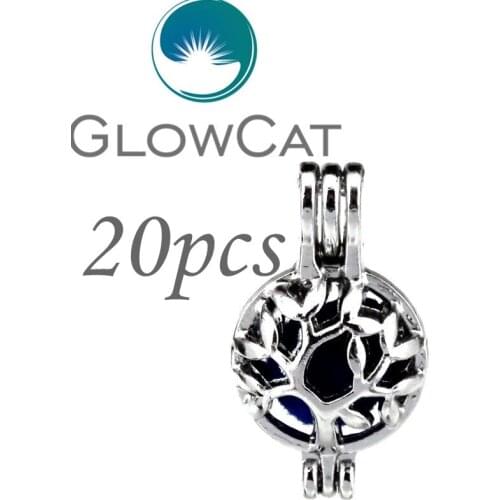 KK528 Silver Tree of Life Pearl Cage Jewelry Making Beads Cage Pendant Essential Oil Diffuser Locket For Oyster Pearl Fun Gifts