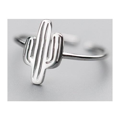 MloveAcc Hot Sale 925 Sterling Silver Special Cactus Rings for Women Authentic Silver Rings Jewelry Bijoux