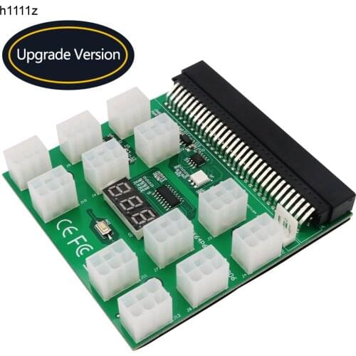 Breakout Board PCI-E 12V 64Pin to 12 x 6Pin Power Supply Server Adapter Power Module for HP 1200W 750W PSU Server GPU BTC Mining