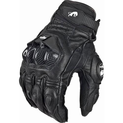 Mens Leather Furygan AFS 6 Motorcycle Gloves Black Moto Racing Gloves Bicycle Cycling Motorbike Riding Glove Women