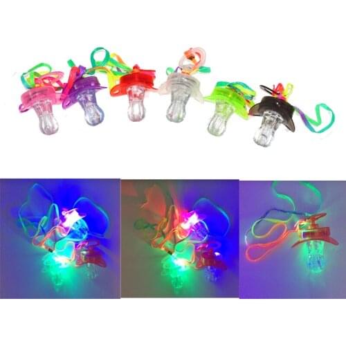 Fashion LED Flashing Pacifier Whistle Party Supplies Fun Toy Survival Tool Flashing Glowing noise maker Bar 25pcs/lot