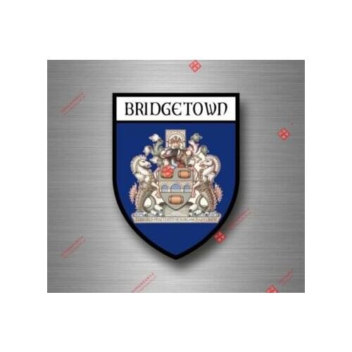 Sticker Decal Souvenir Car Coat Arms Shield City Travel Bridgetown Barbados Decal JDM Car Sticker DIY Car Styling Auto