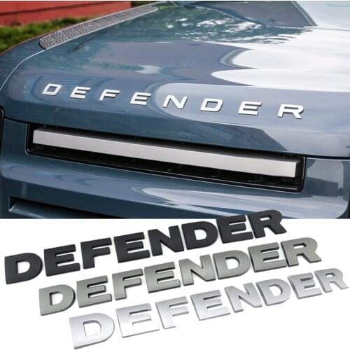 Car Front Hood 3D ABS Letters Logo Nameplate Sticker For Land Rover Defender Head Emblem Trim Decals Replace Accessories