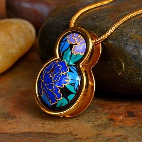 2020 new Peony Series Enamel Earrings Fashion Cloisonne Jewelry Fishhook pendant for Woman Pendant