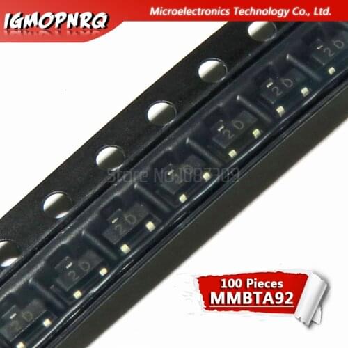 100pcs MMBTA92 A92 MMBTA92LT1G 2D SOT-23 transistor new original