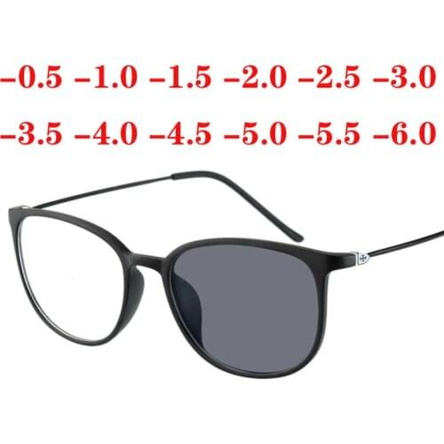 Anti-UV Finished Optical Eye Glasses Myopia Lens For Women Men Sun Photochromism Eyeglasses Degree Oculo -0.5 -1.0 -2.0 To -6.0
