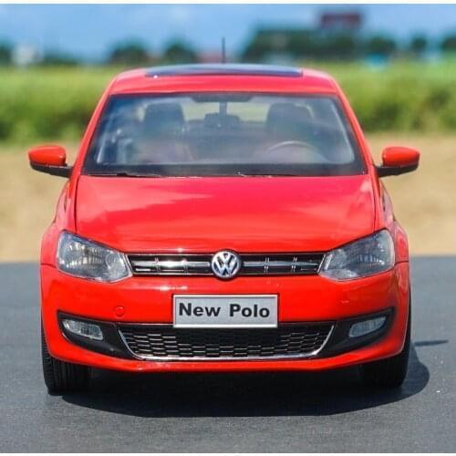 Original Authorized Authentic alloy 1:18 Volkswagen New Polo 2013 red scale model miniature Diecast Classic Car Model for gift