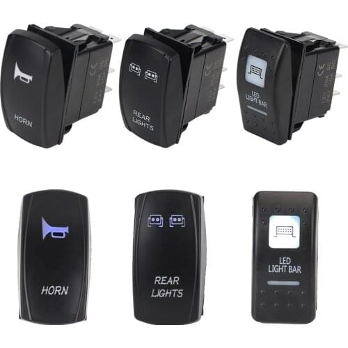 12/24V Caravan Light Toggle Switch Rear Front Lamps Buttons LED Automotive Accessories For Boat Trailer Truck ATV Polaris Car RV