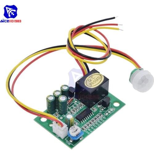 Diymore PIR IR Pyroelectric Infrared Module Adjustable Relay Output Human Body Sensor Detection Board for LED Lamp DC 12V