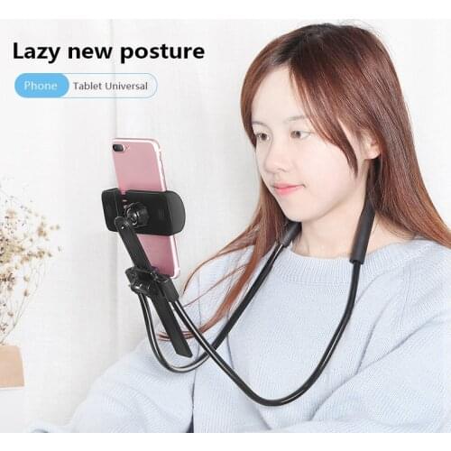 Lazy Hanging Mobile Cell Neck Phone Support Necklace Bracket 360 Degree Stand Mount Holder Stand For IPhone Xiaomi Samsung