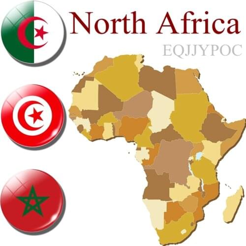 North Africa Algeria flag fridge magnet Moroccan Tunisia travel refrigerator magnets countries souvenir message board Stickers