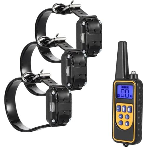 Waterproof Electric Pet Dog Training Collar Rechargeable Remote Dog Training Collar with LCD Display Vibration Shock Dog Collar