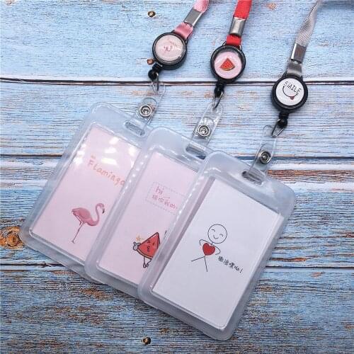 Retractable Badge Reel Student Nurse ID Badge Card Holder Business Security Pass Tag Holder with Lanyard Office Work Card Holder