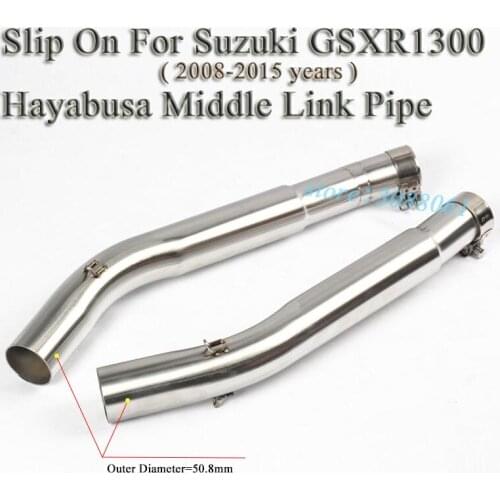 Motorcycle GSX1300R Exhaust Slip On Connector Link Pipe For Suzuki Hayabusa GSXR1300 Modified Muffler Middle Pipe 2008-2015 Year