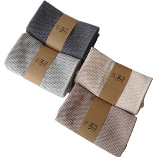 WSFS Hot 4Pcs Cotton Table Napkins Cloth Tea Towel Absorbent Dish Cleaning Towels Kitchen Towels Cleaning Cloth Handkerchief Par