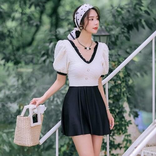 Bathing Suit Women One Piece Beach Wear Swimsuit Push Up 2021 New Skirt Lace Print Polyester Sierra Surfer 1 Swiming Swimwear