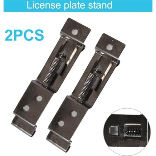 1 Pair Of Car License Plate Bracket Spring Type Truck Stainless Steel Bracket