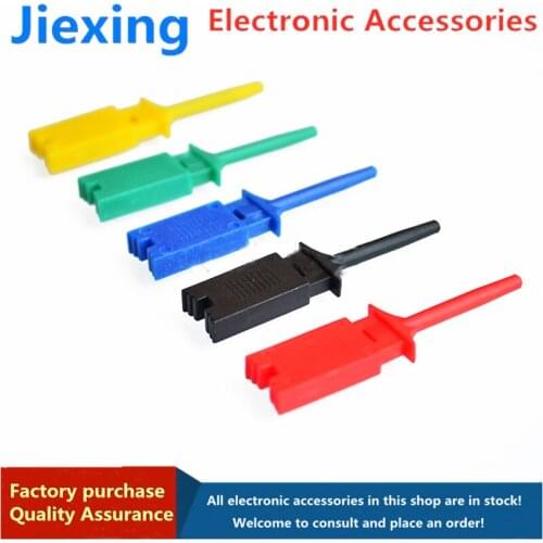 10 pieces Patch Test Hook Logic Analyzer Clip Test Clip Wiring Hook Yellow/Green/Blue/Black/Red/White