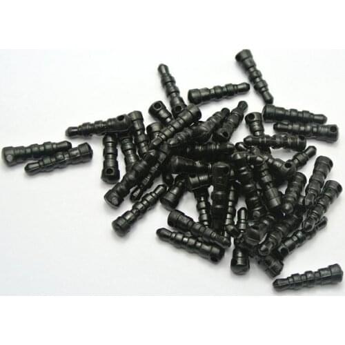 100 Black Rubber Anti Dust Earphone Jack Plug Stopper Cap with Hole
