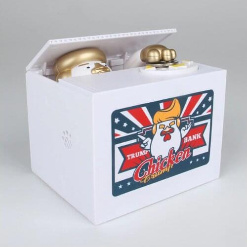 Brand New Cute Trump Electronic Auto Coin Saving Box Piggy Bank With Voice Money Safe Box For Birthday Christmas Gift