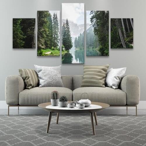 Canvas picture art Poster landscape paintings on the wall painting home decoration picture wall art forest canvas Painting frame