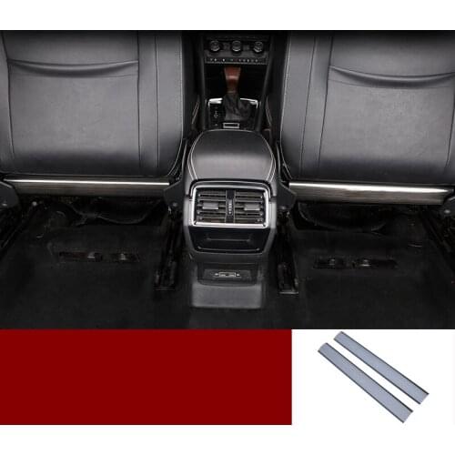 Lsrtw2017 Stainless Steel Car Rear Seat Anti-kick Board Strip for Skoda Kodiaq Karoq GT 2016 2017 2018 2019 2020 Accessories