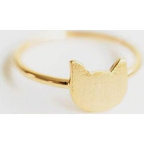 Fashionable lovely cat face ring The charm of the cat ring series