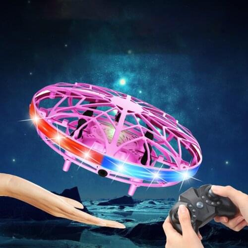 UFO Drone Kids Toys Fly Helicopter Infrared Hand Operated Induction RC Aircraft Quadcopter for Children Kids Adults