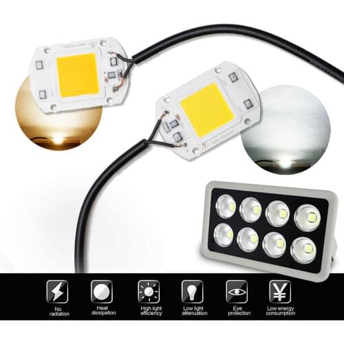 New Smart IC High Power LED Matrix For Projector 20W 30W 50W 110V 220V DIY Flood Light COB LED Diode Spotlight Outdoor Chip Lamp