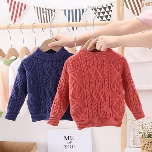 Autumn Winter Baby Girls Sweater Toddler Long-Sleeve Pullover Sweters for Boys High Quality Childrens Clothing