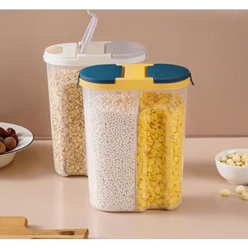 Plastic transparent storage tank food sealed box kitchen dried fruit dry food moisture-proof and insect-proof preservation tank