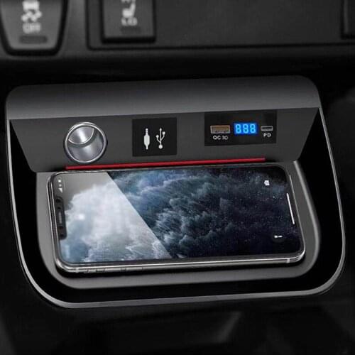Suitable for Toyota for Rav4 2020 modified special central control upgrade version wireless charging board cigarette lighter