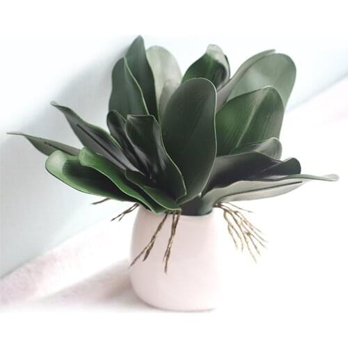 1 PCS Polyethylene Artificial Green Butterfly Orchid Leaf Plastic Flower Leaf Home Wedding Party DIY Decoration