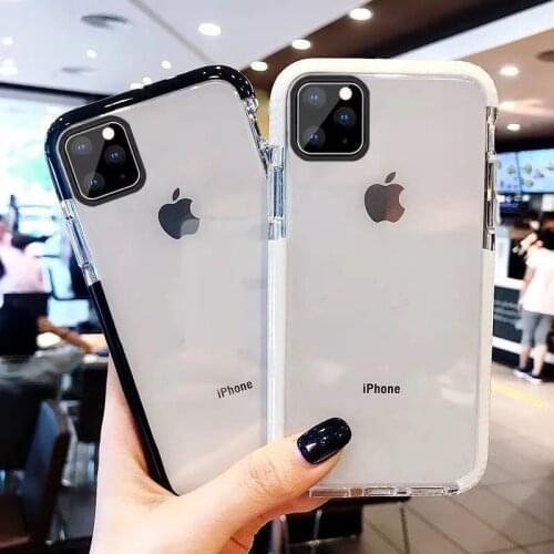 Transparent Shockproof Silicone Case for IPhone 11 12 Pro X Xr Xs Max Case Phone Case All-inclusive Phone Anti-fall Soft Case