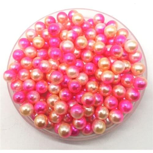 4 6 8 10mm No Hole Colorful Imitation Pearls Round Beads DIY Bracelet Earrings Charms Necklace Beads For Jewelry Making #UA29