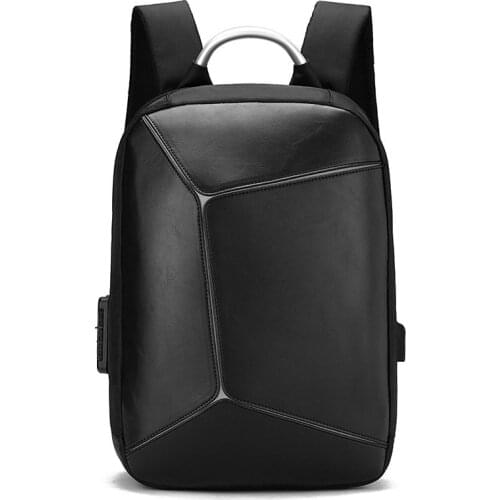 New anti-theft mens and womens backpacks large-capacity reflective college student schoolbag PU waterproof computer backpack