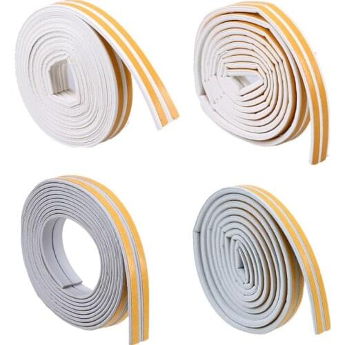5M D/I/E Type Self-Adhesive Door Foam Seal Strip Soundproofing Collision Avoidance Rubber Sealing Strips Sticker Window Hardware