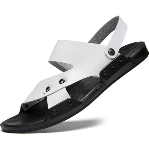 Sandalet sandals-men beach verano shoes herren couro sandalias cuero sandale da for piel sandalia masculina heren 2020 rubber