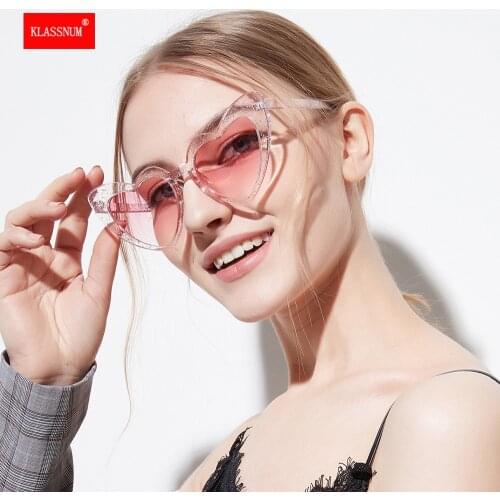 Vintage Love Heart Shaped Sunglasses Women Brand Designer Glasses Cat Eye Eyeglasses Female Decorative Sunglasses UV400 2021 New
